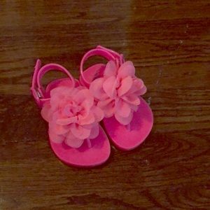 Hot pink sandals